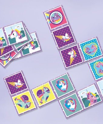 Миниатюра фотографии Totum игра карточки единороги domino game 32 шт.