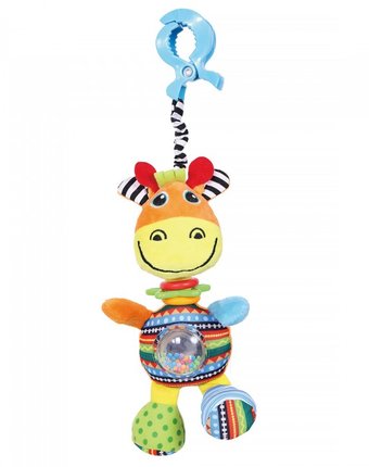 Подвесная игрушка Biba Toys на прищепке Жираф Джиджи 36x14 см