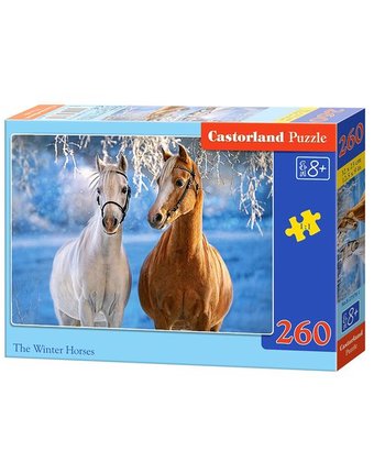 Миниатюра фотографии Пазл castorland лошади зимой 260 элементов