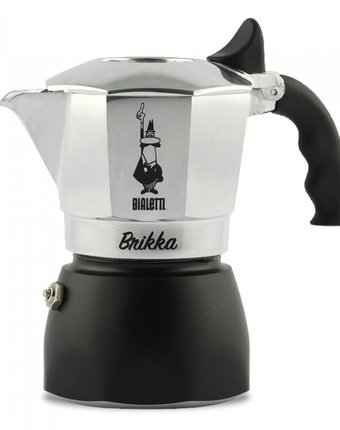 Bialetti Гейзерная кофеварка Brikka с клапаном для пенки 2 порции