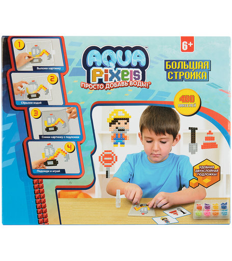 Мозаика 1Toy Aqua pixels Большая стройка (480 деталей)