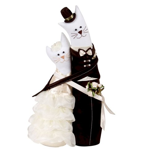 Набор для изготовления игрушки Miadolla Коты-обнимашки свадебные