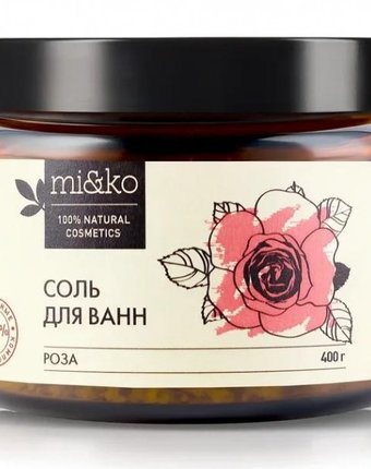 Миниатюра фотографии Mi&ko соль для ванн роза 400 г