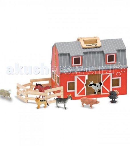 Деревянная игрушка Melissa & Doug Создай свой мир Загон и амбар