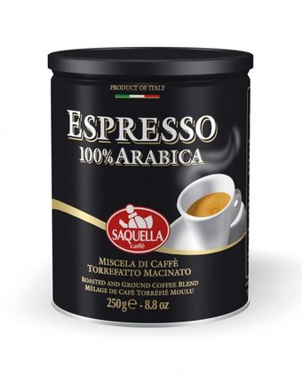 Миниатюра фотографии Saquella кофе молотый 100% арабика 250 г