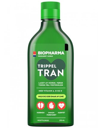 Миниатюра фотографии Biopharma биологически активная добавка trippel tran 375 мл