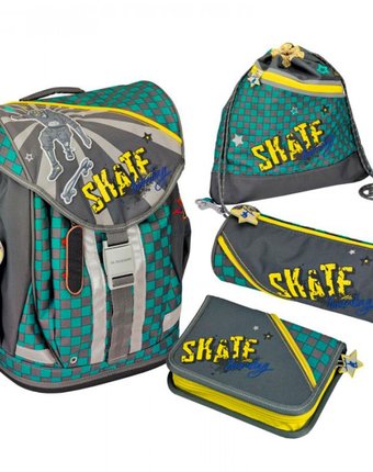 Миниатюра фотографии Spiegelburg школьный рюкзак skateboarding flex style с наполнением 11871