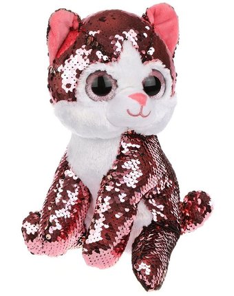 Миниатюра фотографии Мягкая игрушка fluffy family котенок блестяшка 23 см цвет: розовый
