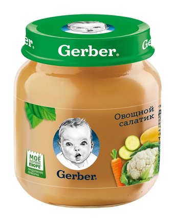 Пюре Gerber овощной салатик, 130 г, с 5 месяцев