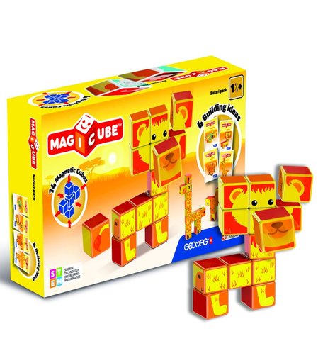 Магнитный конструктор Geomag MagiCube Сафари-парк, 16 деталей