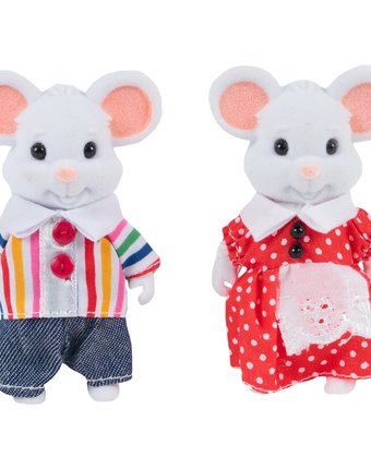 Миниатюра фотографии Набор фигурок mimi stories семья мышей (2 фигурки) 8 см