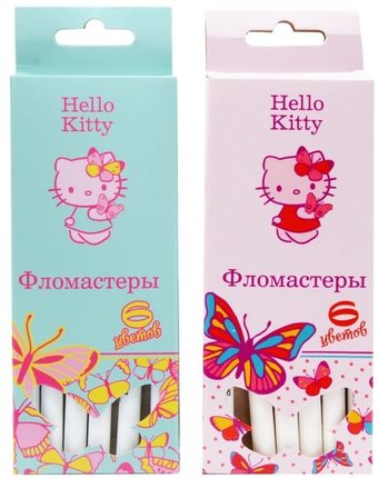 Набор фломастеров Action Hello Kitty с печатью на корпусе 6 цв.