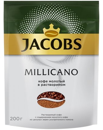 Миниатюра фотографии Jacobs кофе растворимый monarch millicano сублимированный с молотым 200 г