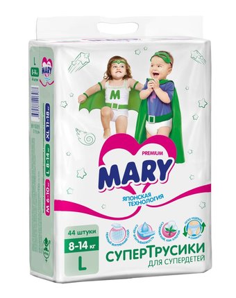 Трусики-подгузники Mary, р. 4, 8-14 кг, 44 шт