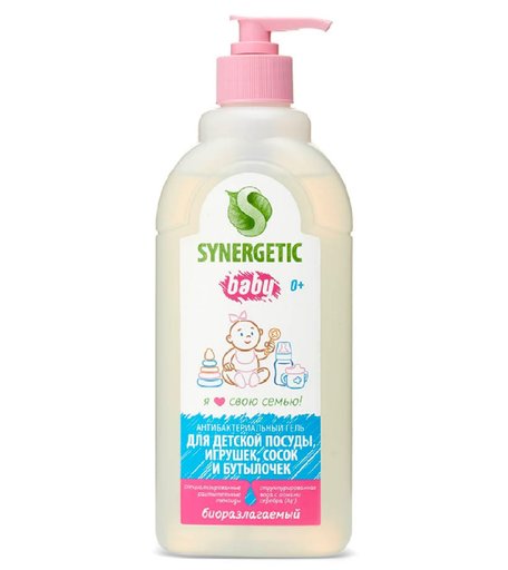 Средство Synergetic (Синергетик), для мытья детской посуды, сосок, бутылочек и игрушек, 500 мл.