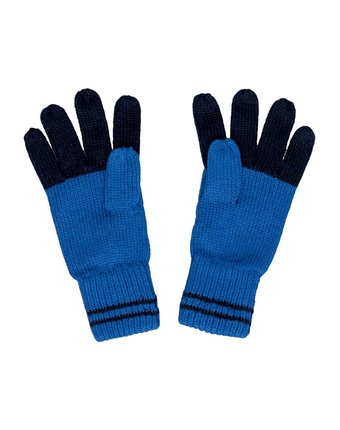 Синие вязаные перчатки Gulliver