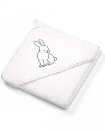 Миниатюра фотографии Babyono полотенце c велюром кролик 100х100