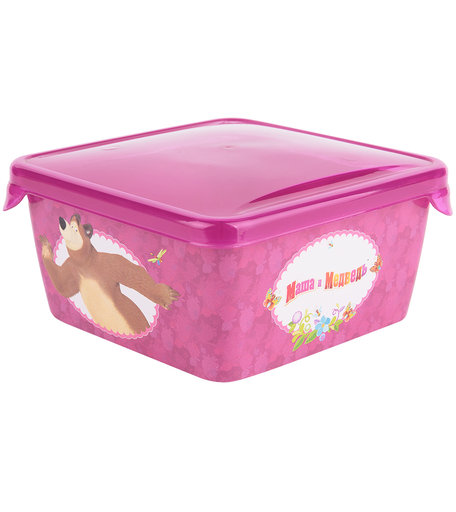 Контейнер Маша и Медведь с прозрачной крышкой