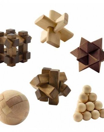Миниатюра фотографии Djeco набор детских игрушек деревянные головоломки