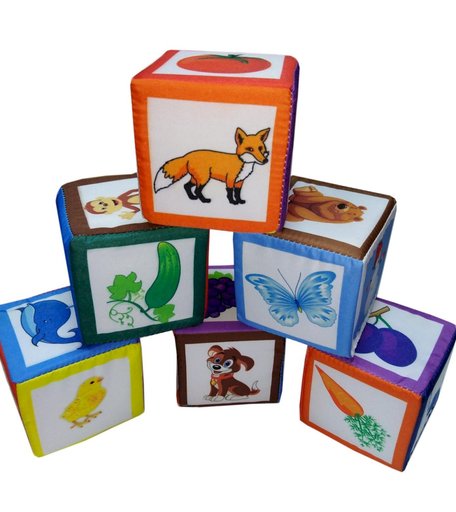 Набор кубиков Издательство Учитель Что и кто какого цвета, 7х7х7