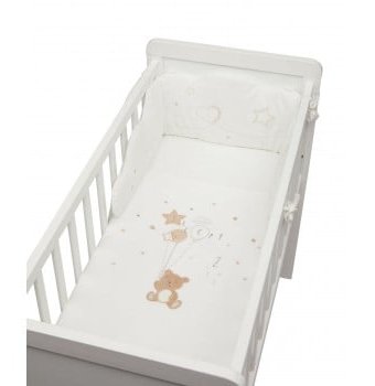 Миниатюра фотографии Набор постельного белья в кроватку mothercare "спящий медвежонок", кремовый