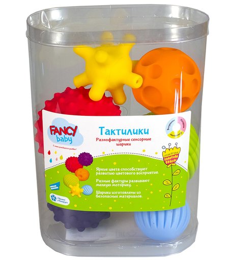 Развивающая игрушка Fancy Baby Тактилики, разноцветный