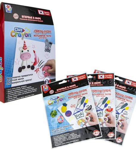 Тесто для лепки 1Toy Art Clay Crayon Единорог, 3 цвета