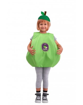 Миниатюра фотографии Пуговка карнавальный костюм яблоко веселая полянка