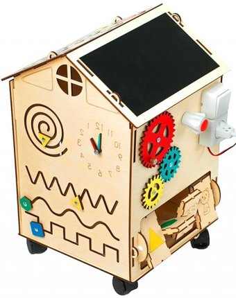 Миниатюра фотографии Деревянная игрушка нумикон игры монтессори бизи-дом на колесах