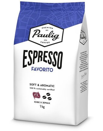 Миниатюра фотографии Paulig кофе espresso favorito зерно 1 кг