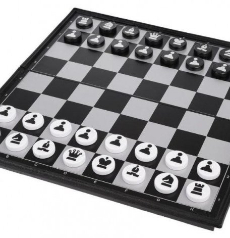 Наша Игрушка Шахматы и шашки 2 в 1 с игровым полем 30х30 см