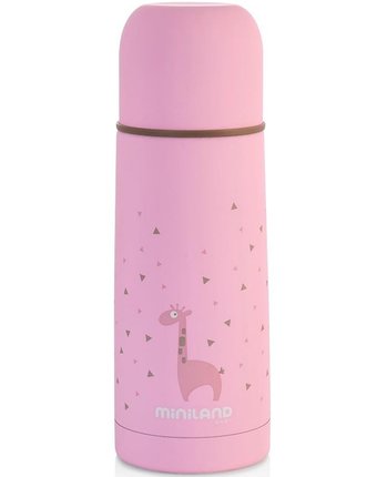 Миниатюра фотографии Детский термос для жидкостей miniland silky thermos, розовый