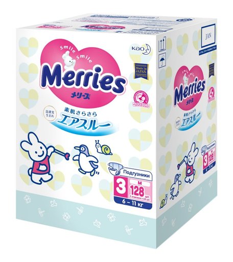 Подгузники Merries (6-11 кг) шт.