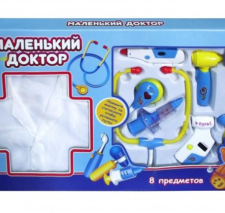 ABtoys Маленький доктор Набор с халатом (8 предметов)