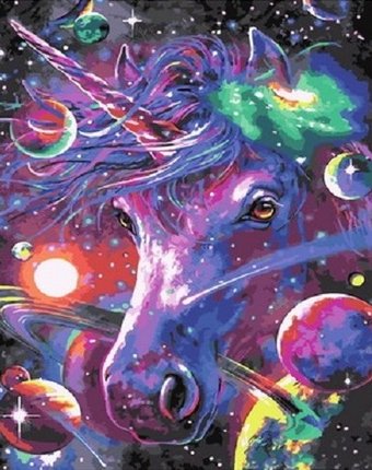 Paintboy Картина по номерам Космический единорог