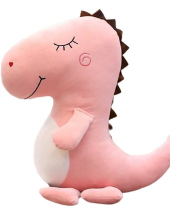 Мягкая игрушка Super01 Динозавр Динозавр 80 см цвет: розовый