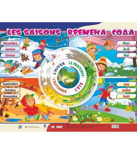 Плакат Издательство Учитель Французский язык. Les saisons. Времена года