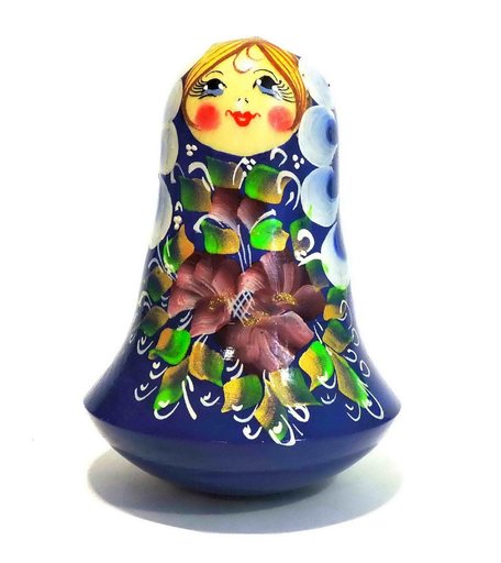 Неваляшка Taowa Цветы на синем