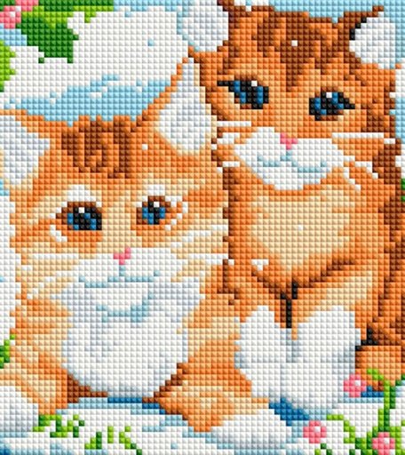 Белоснежка Мозаичная картина Рыжие котята 469-ST-PS