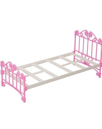 Миниатюра фотографии Мебель для куклы огонек кроватка розовая без п/п