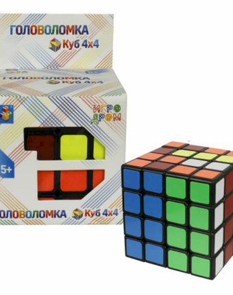 1toy Головоломка &quot;Куб 4х4&quot;, 6 см, коробка 6,5х6,5х10 см