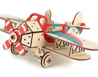 Миниатюра фотографии Деревянная игрушка woody самолет крутой вираж