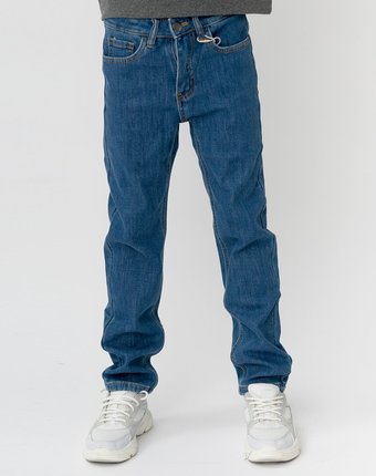 Миниатюра фотографии Синие джинсы, бондированные флисом button blue