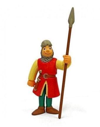 Миниатюра фотографии Фигурка shantou gepai cредневековый воин с копьем