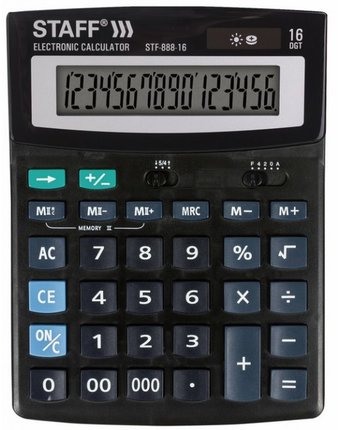 Staff Калькулятор настольный STF-888-16 16 разрядов