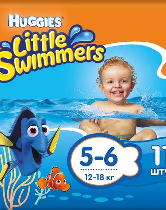 Трусики-подгузники Huggies Little Swimmers, р. 05.июн, 12-18 кг, 11 шт