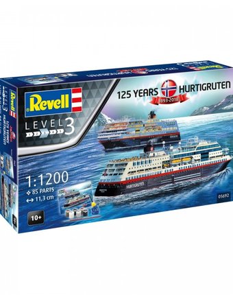 Revell Подарочный набор со сборными моделями 125 лет Hurtigruten Trollfjord & Midnatsol