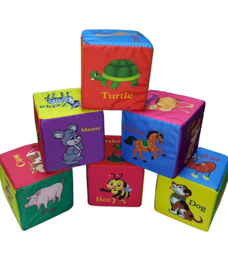 Набор кубиков Издательство Учитель Животные по-английски, 7х7х7