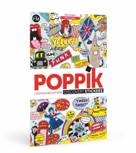 PoppiK Образовательный постер из наклеек Английский стиль