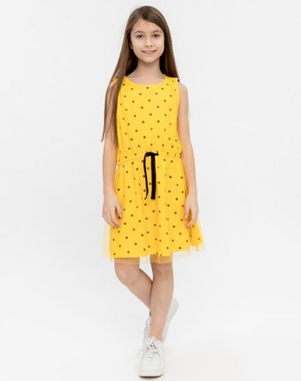 Миниатюра фотографии Желтое платье button blue